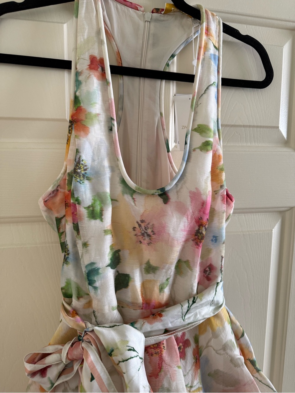 Zimmermann Alchemy Racerback Linen & Silk Skater Minidress, Size 2 = US 6/8 - Picture 6 of 14